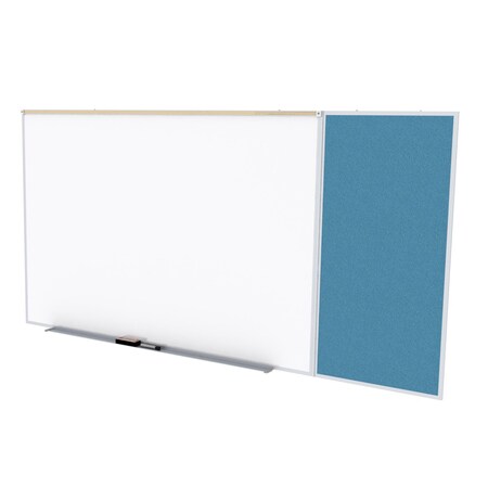 Ghent Combo Whiteboard/Bulletin, Mag Por/Vnyl, Styl C, 4 ft H x 8 ft W, Ocean SPC48C-V-191